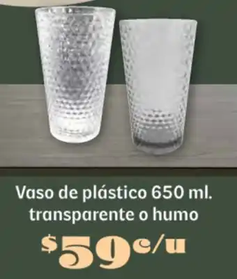 Soriana Súper Vaso de plástico transparente o humo oferta