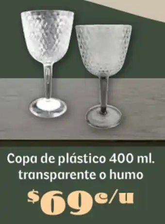 Soriana Súper Copa de plástico transparente o humo oferta