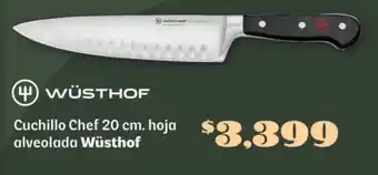 Soriana Súper Wüsthof cuchillo chef hoja alveolada oferta