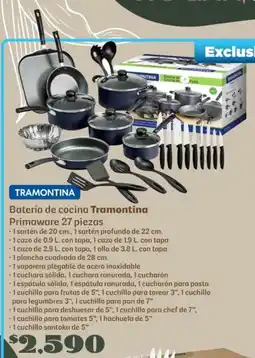Soriana Súper Tramontina batería de cocina oferta