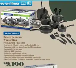 Soriana Súper Tramontina batería de cocina oferta