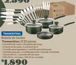 Soriana Súper Tramontina batería de cocina oferta