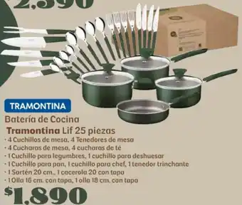 Soriana Súper Tramontina batería de cocina oferta