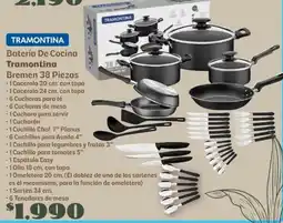 Soriana Súper Tramontina batería de cocina oferta