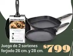 Soriana Súper Hamilton beach juego de 2 sartenes forjado oferta