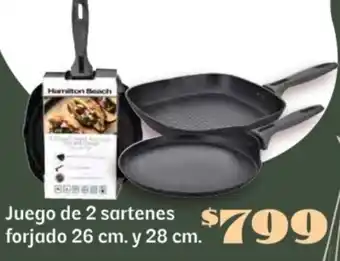 Soriana Súper Hamilton beach juego de 2 sartenes forjado oferta