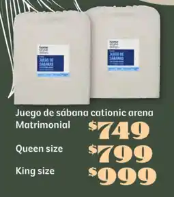 Soriana Súper Home style juego de sábana cationic arena oferta