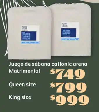 Soriana Súper Home style juego de sábana cationic arena oferta