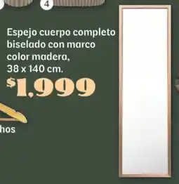 Soriana Súper Espejo cuerpo completo biselado con marco oferta