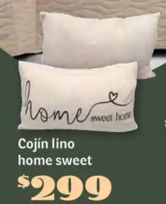 Soriana Súper Cojín lino home sweet oferta