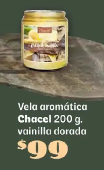 Soriana Súper Chacel vela aromática  vainilla dorada oferta