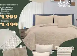 Soriana Súper Edredón microfibra 4 piezas arena oferta