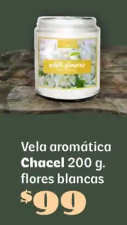 Soriana Súper Chacel vela aromática flores blancas oferta