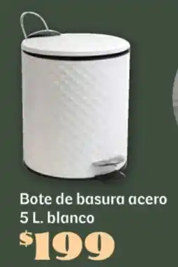 Soriana Súper Bote de basura acero blanco oferta