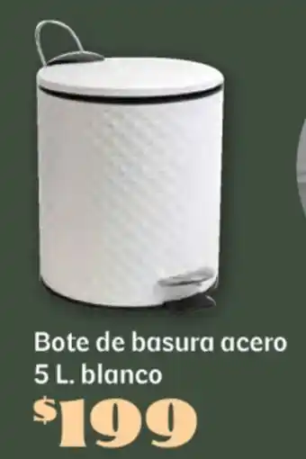 Soriana Súper Bote de basura acero blanco oferta