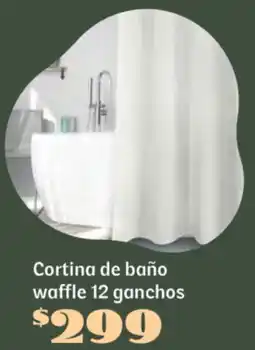 Soriana Súper Cortina de baño waffle oferta