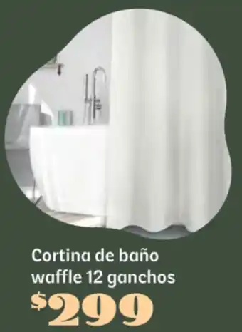 Soriana Súper Cortina de baño waffle oferta