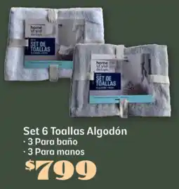 Soriana Súper Set 6 toallas algodón oferta