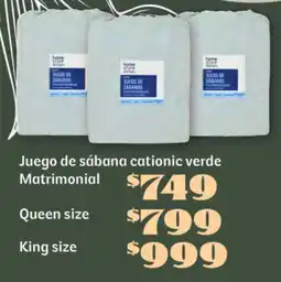 Soriana Súper Juego de sábana cationic verde oferta