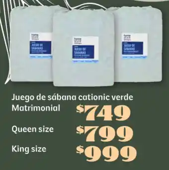 Soriana Súper Juego de sábana cationic verde oferta
