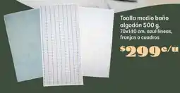 Soriana Súper Toalla medio baño algodón oferta