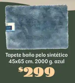 Soriana Súper Tapete baño pelo sintético azul oferta