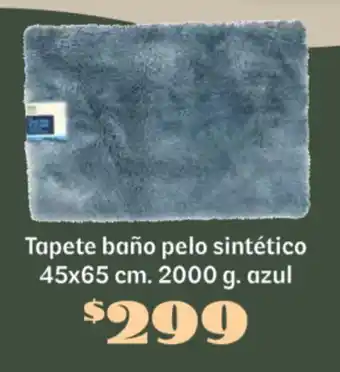 Soriana Súper Tapete baño pelo sintético azul oferta