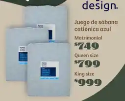 Soriana Súper Juego de sábana catiónica azul oferta