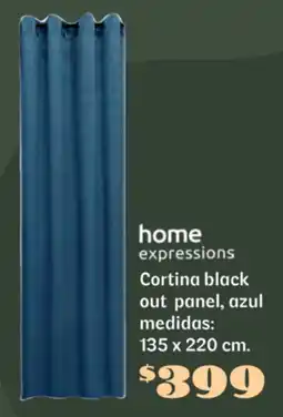 Soriana Súper Home expressions cortina black out panel, azul oferta
