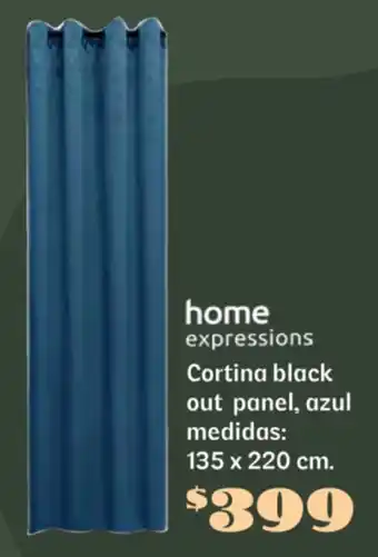 Soriana Súper Home expressions cortina black out panel, azul oferta