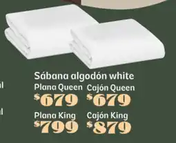 Soriana Súper Sábana algodón white oferta