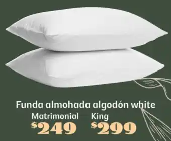Soriana Súper Funda almohada algodón white oferta