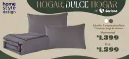 Soriana Súper Home style design edredón 7 piezas microfibra *2 cojines y juego de sábanas oferta