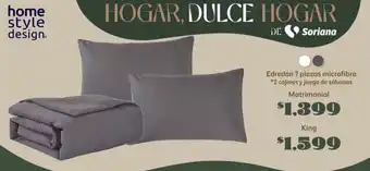 Soriana Súper Home style design edredón 7 piezas microfibra *2 cojines y juego de sábanas oferta