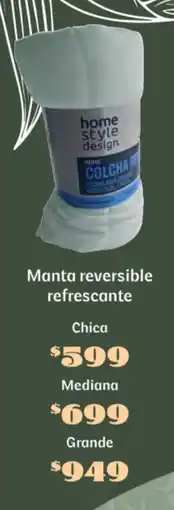 Soriana Súper Home style d manta reversible refrescante oferta