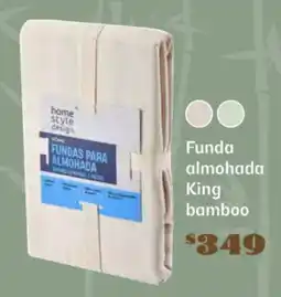 Soriana Súper Funda almohada king bamboo oferta