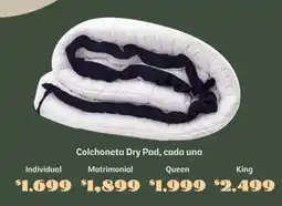 Soriana Súper Colchoneta dry pad, cada una oferta