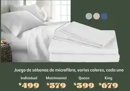 Soriana Súper Juego de sábanas de microfibra, varios colores, cada uno oferta