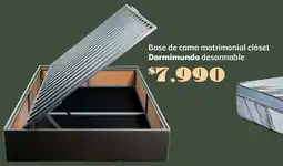 Soriana Súper Base de cama matrimonial clóset dormimundo desarmable oferta