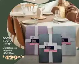 Soriana Súper Home style design mantel grueso jacquard oferta