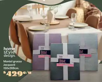 Soriana Súper Home style design mantel grueso jacquard oferta