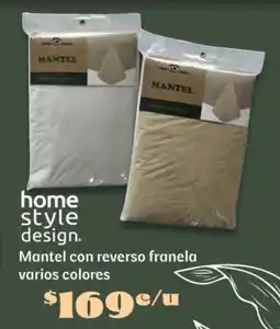 Soriana Súper Home style design mantel con reverso franela varios colores oferta