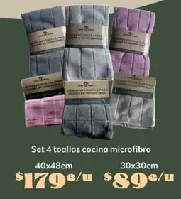 Soriana Súper Set 4 toallas cocina microfibra oferta