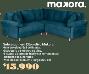 Soriana Súper Makora sala esquinera elton olivo oferta