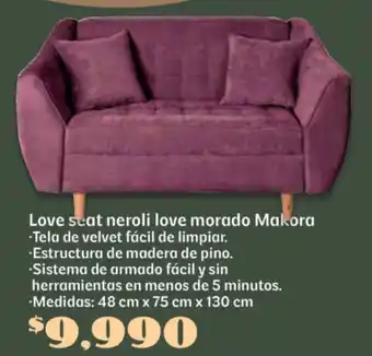 Soriana Súper Makora love seat neroli love morado oferta