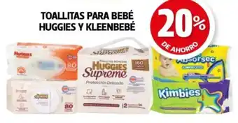 Farmacias Guadalajara Toallitas para bebé huggies y kleenbebé oferta