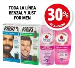 Farmacias Guadalajara Toda la línea benzal y just for men oferta