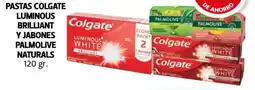 Farmacias Guadalajara Pastas colgate luminous brilliant y jabones palmolive naturals oferta