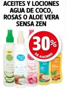 Farmacias Guadalajara Aceites y lociones agua de coco, rosas o aloe vera sensa zen oferta