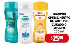 Farmacias Guadalajara Shampoo optims, neutro balance pro cuidado o mennen oferta